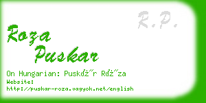 roza puskar business card